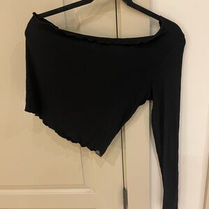 ASOS Black One Shoulder Women's Cropped Top